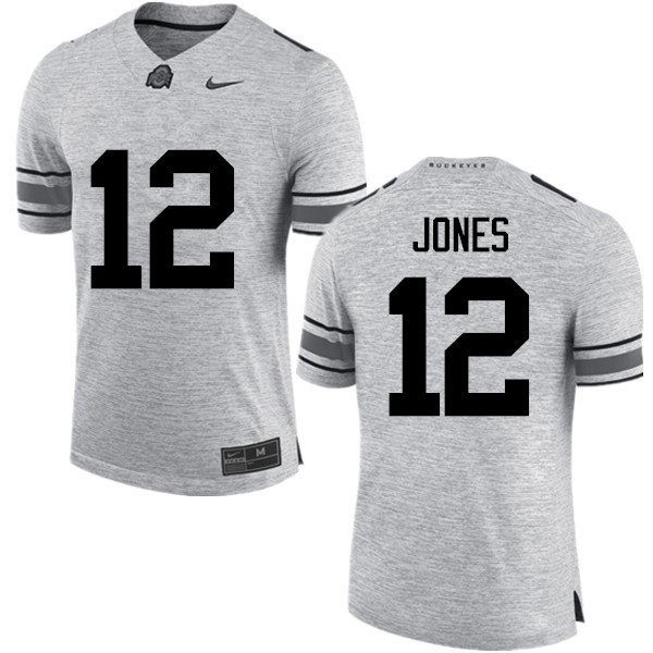 Ohio State Buckeyes #12 Cardale Jones College Football Jerseys Game-Gray